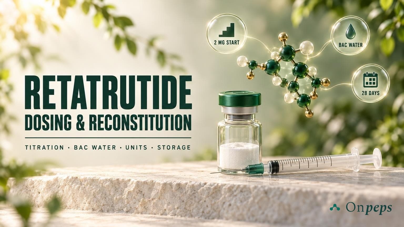 Retatrutide: Dosing & Reconstitution — titration, BAC water, units, storage — by ONPEPS.COM