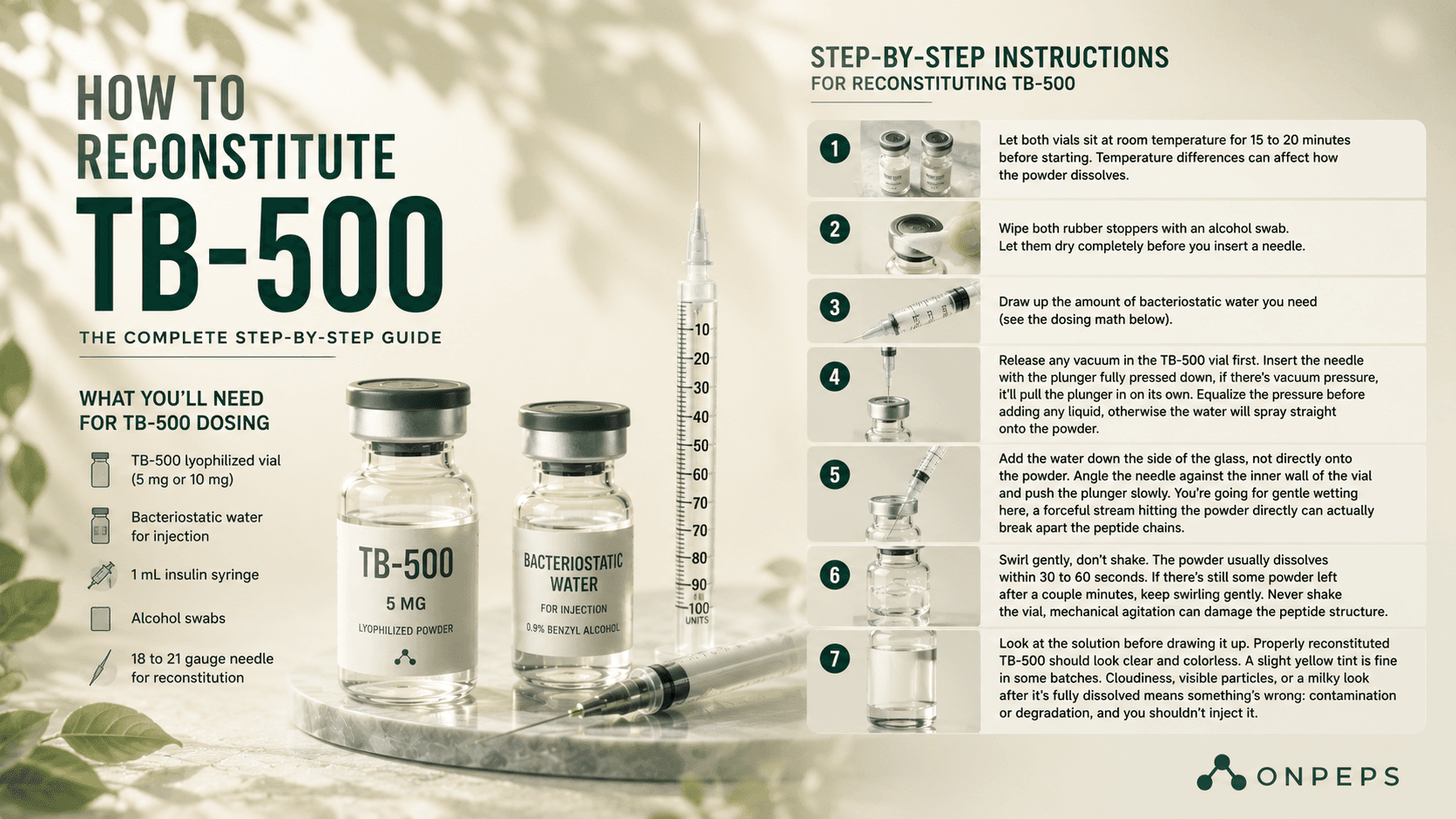 Step-by-Step Instructions for Reconstituting TB-500 by onpeps backed by research and evidence